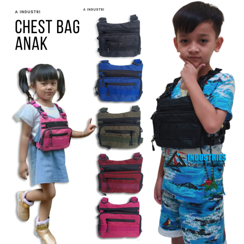 Tas Tni Anak Cilik Loreng Army Camo, Chest Bag Tas Dada Anak tentara ABRI Cilik