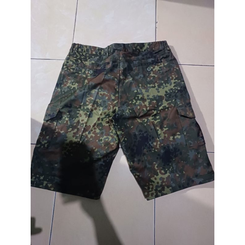 Celana pendek kargo loreng Jerman flecktarn Sritex XL