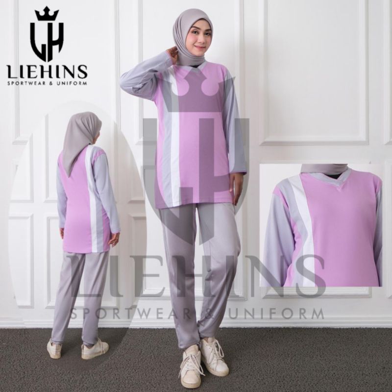 Setelan olahraga tunik muslimah wanita/setelan olahraga trening/setelan olahraga tunik/setelan olahr