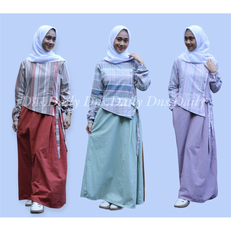 Dns-Raisa Dress-Gamis bahan katun triset