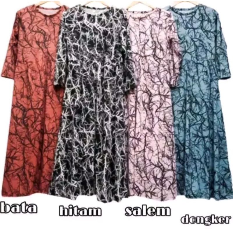 Fashion Muslim 100 Ribu Dapat 3 Gamis HYGET MOTIF AKAR