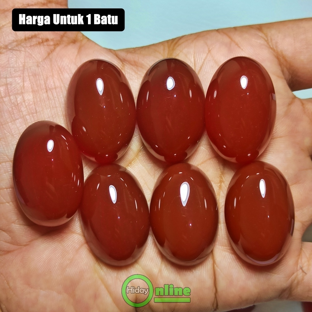 NATURAL BATU AKIK CEMPAKA REDDISH JUMBO MIRIP RED BARON