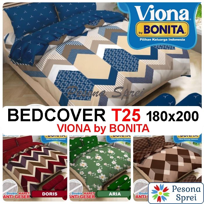 BEDCOVER BONITA VIONA KING SIZE / BEDCOVER BONITA 180x200 FLAT SET / BONITA BEDCOVER KING