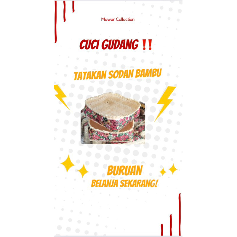 ECERAN TATAKAN SODAN BAMBU 1pcs