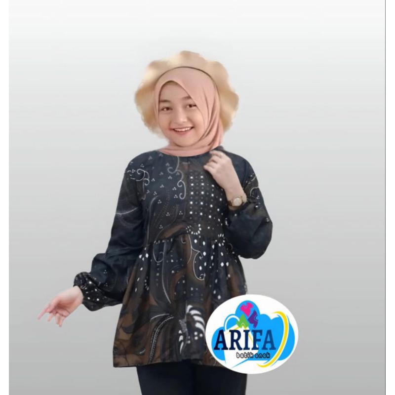 Batik Anak Perempuan Usia 1-10 Tahun Blouse Lengan Balon