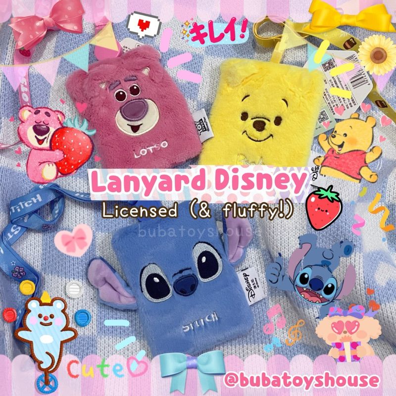

Potdemiel Lanyard Disney Lotso Pooh Stitch Name Tag PC Holder Photocard Tempat Kartu Flazz Emoney Potdemiel