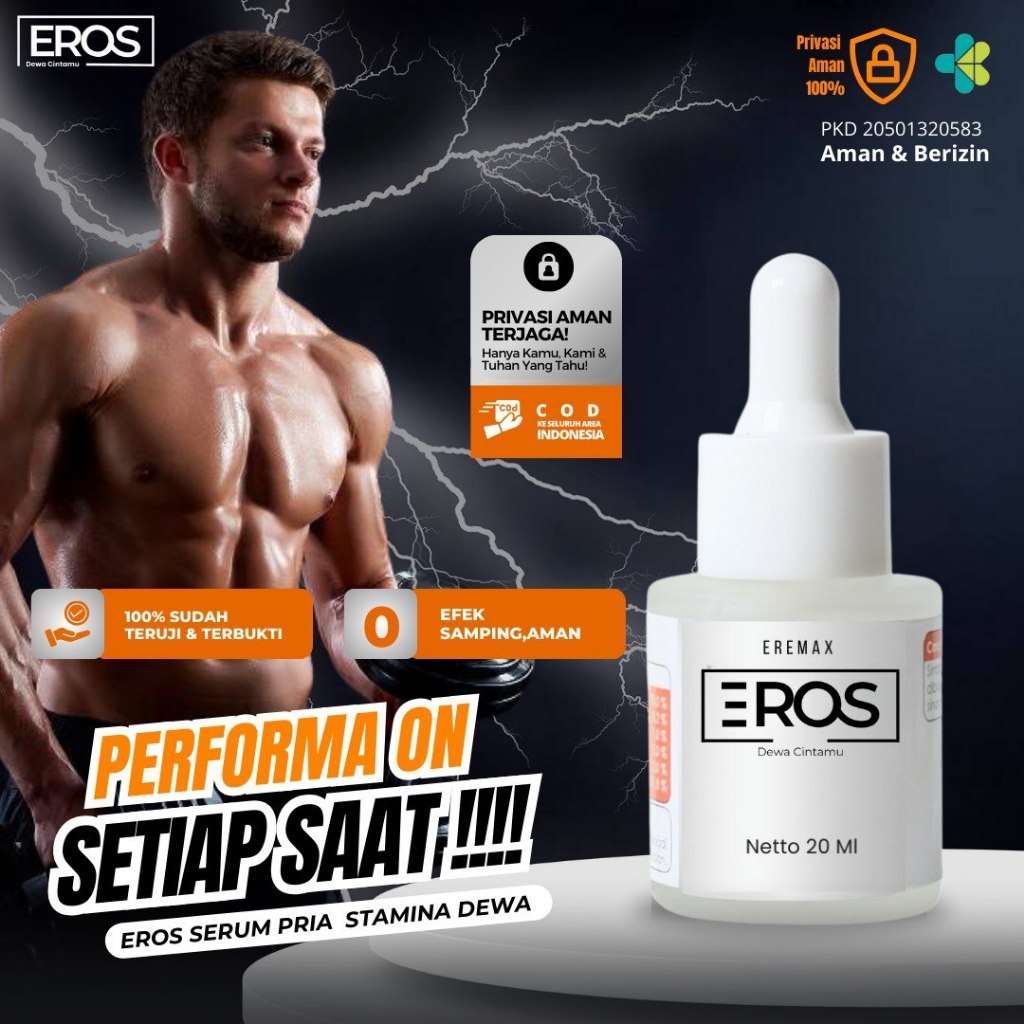 (Kualitas Premium) Eros Serum Pria Perkasa Kuat Ereksi dan Tahan Lama