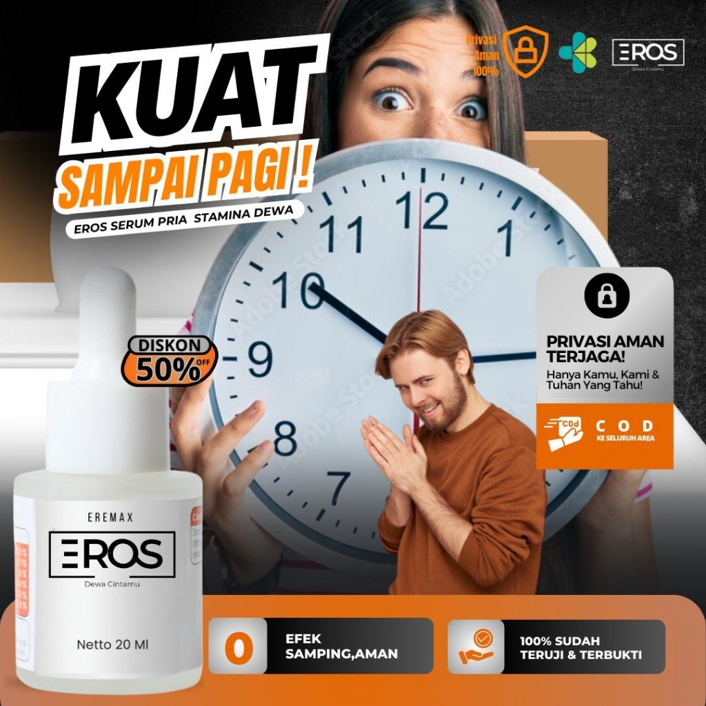 (Best Seller) Eros Serum Pria Tahan Lama Kuat Ereksi dan Vitalitas Puncak