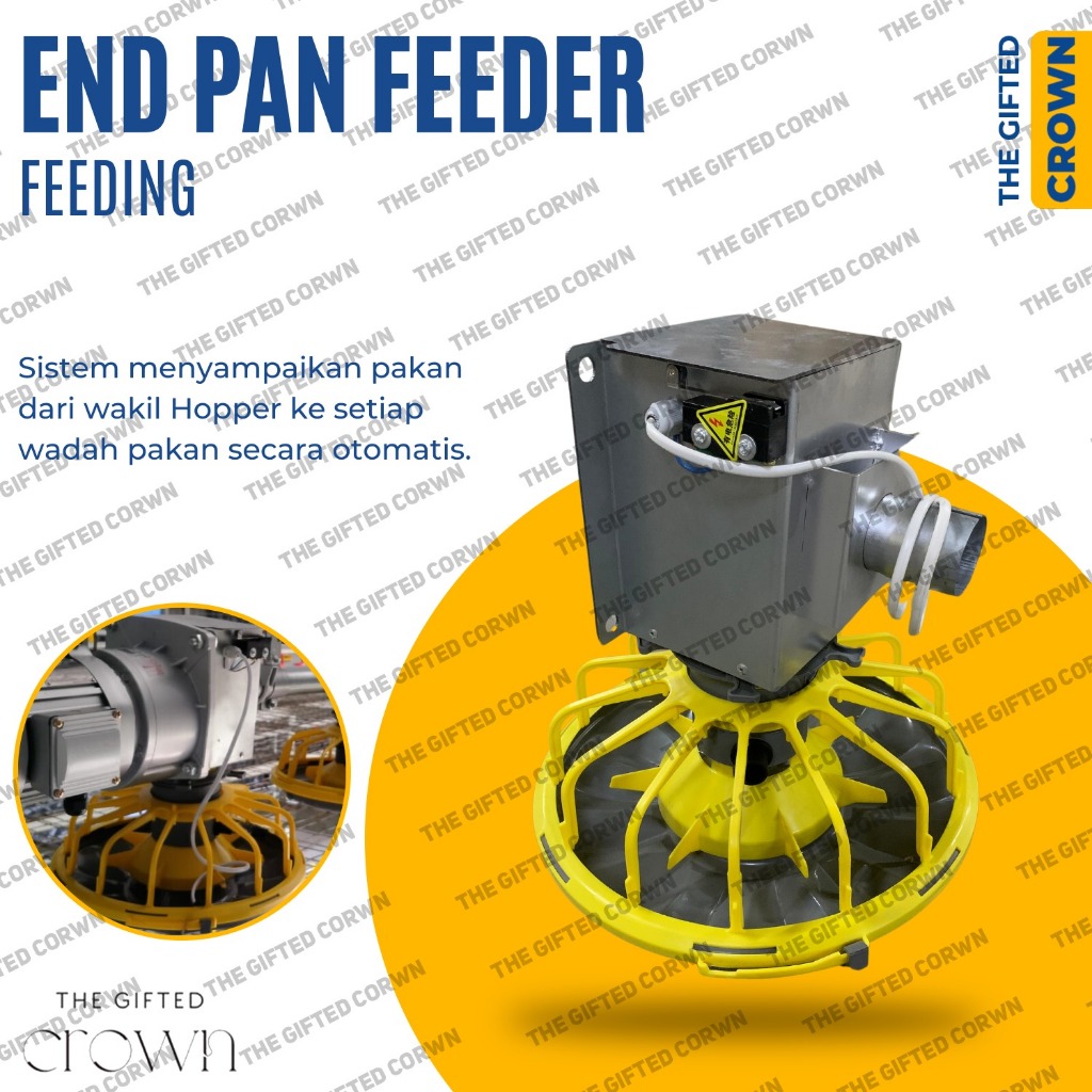 End Pan Feeder Otomatis - Tempat Pakan Ayam - Alat Ternak Ayam