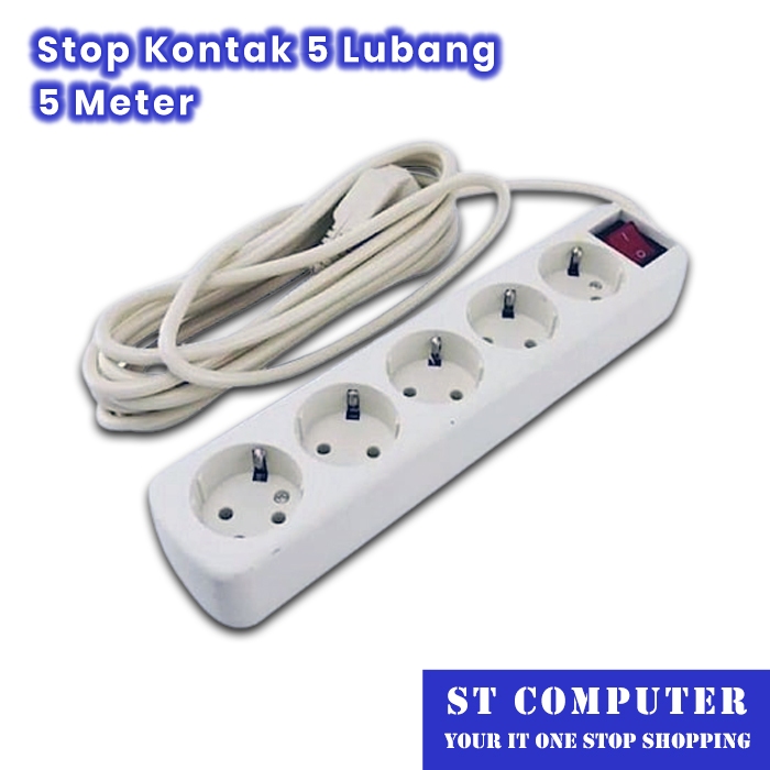 Kabel Stop Kontak 5 Lubang 5 Meter
