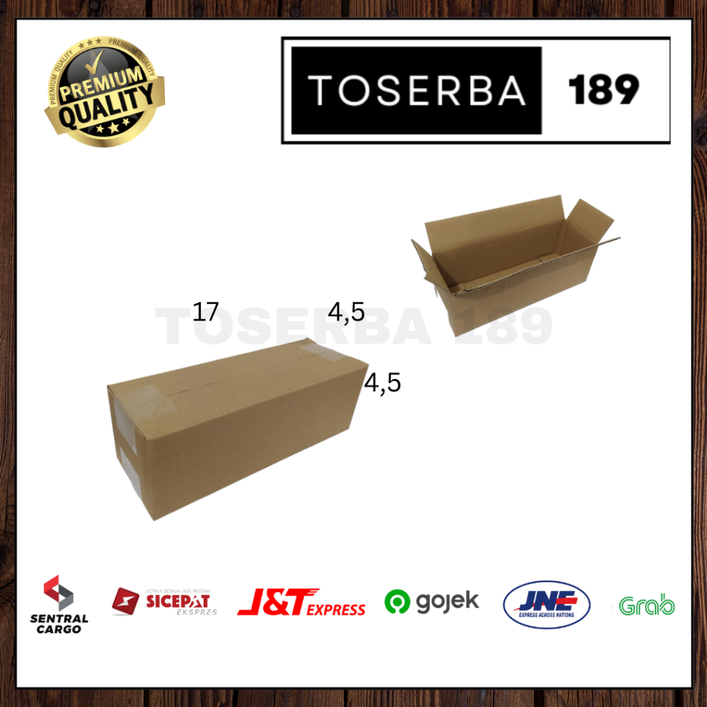 

kotak kardus box packing uk 17x4,5x4,5 SHEET POLOS