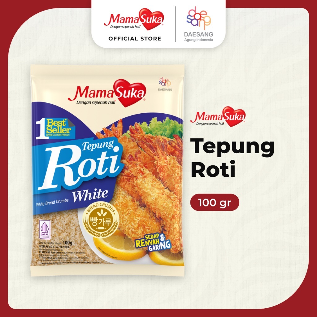 

MamaSuka Tepung Roti White Bread Crumbs 100g/ 200g