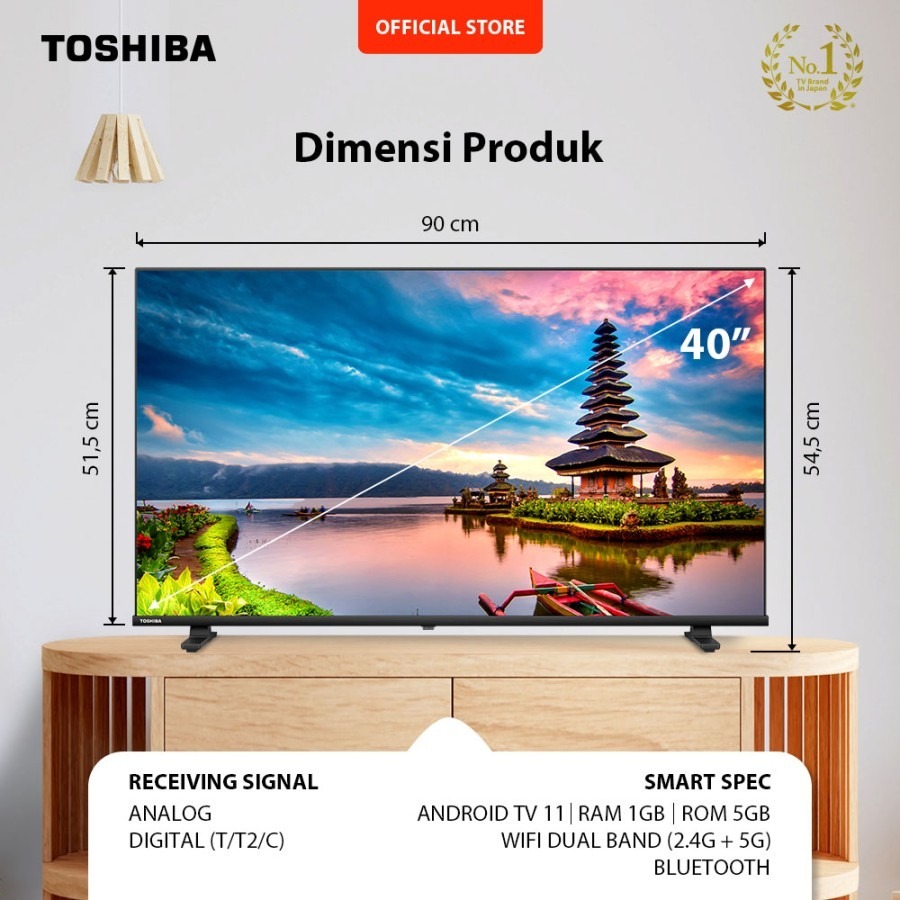 Toshiba 40E35NP Android TV 40 inch FHD Garansi Resmi