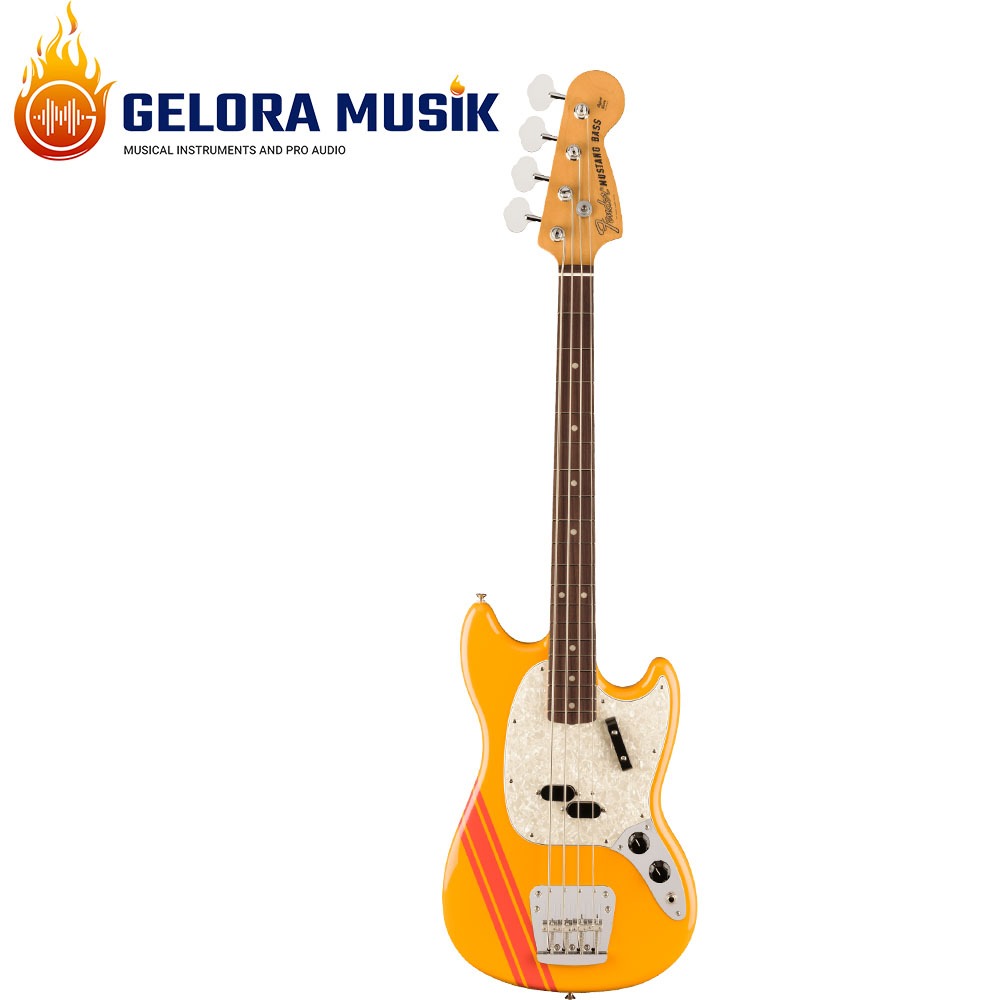 Gitar Elektrik Fender Vintera II 70s Mustang Bass, RW FB, Competition Orange