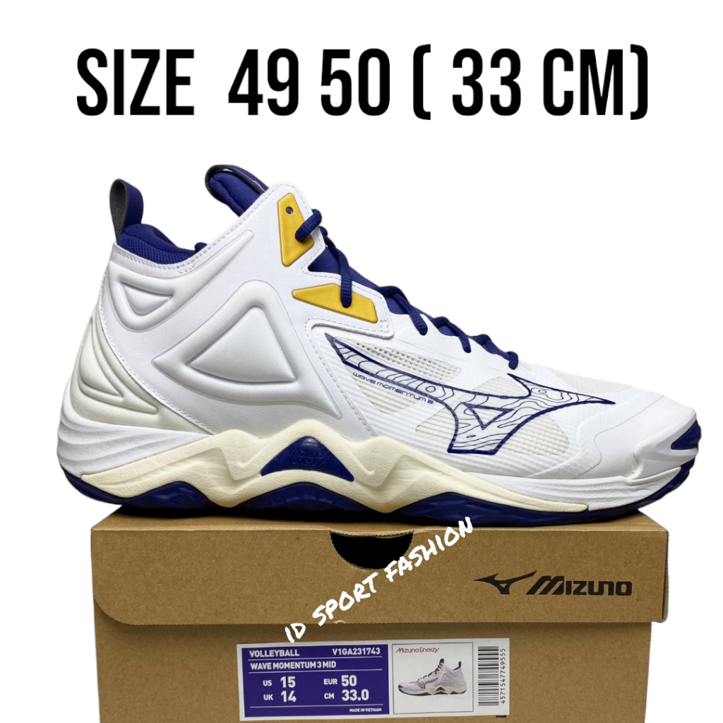 Sepatu Big Size 49 50 Voli Volly Mizuno Wave Momentum 3 MID Original 100% / Sepatu Voli Super Jumbo 