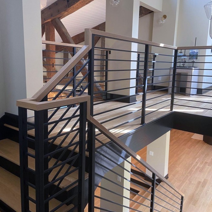 relling tangga pegangan kayu minimalis