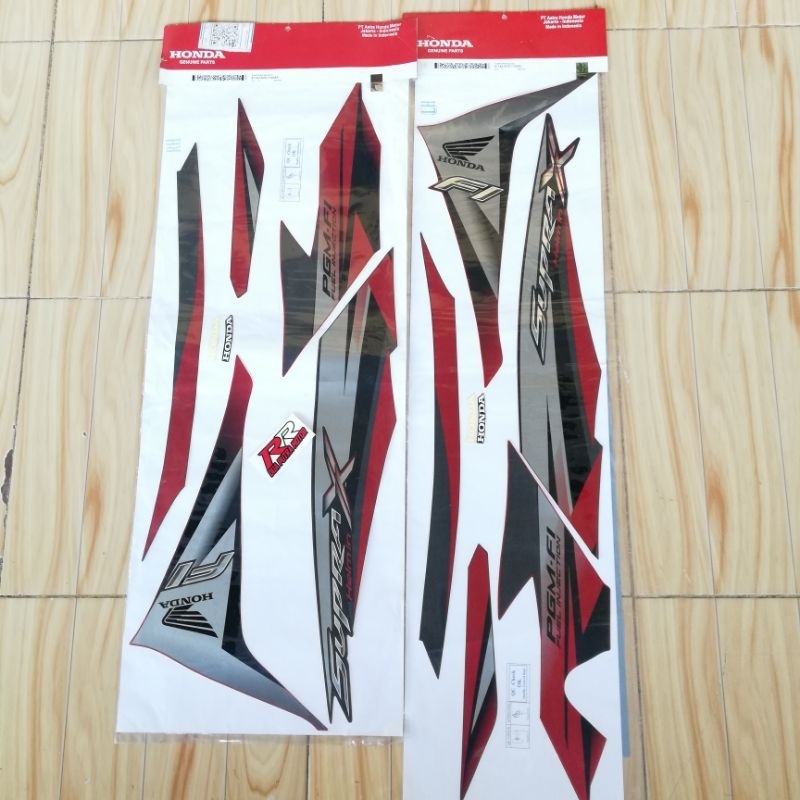grafik graphic grapik sticer stiker sticker striping body bodi original ori honda supra x 125 pgm fi