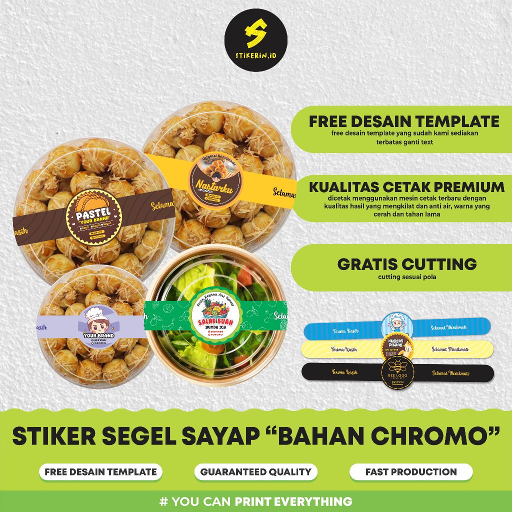 

STIKER SEGEL / STIKER SEGEL 2 PITA / STIKER SEGEL TOPLES / STIKER SEGEL MAKANAN / SEGEL KUE