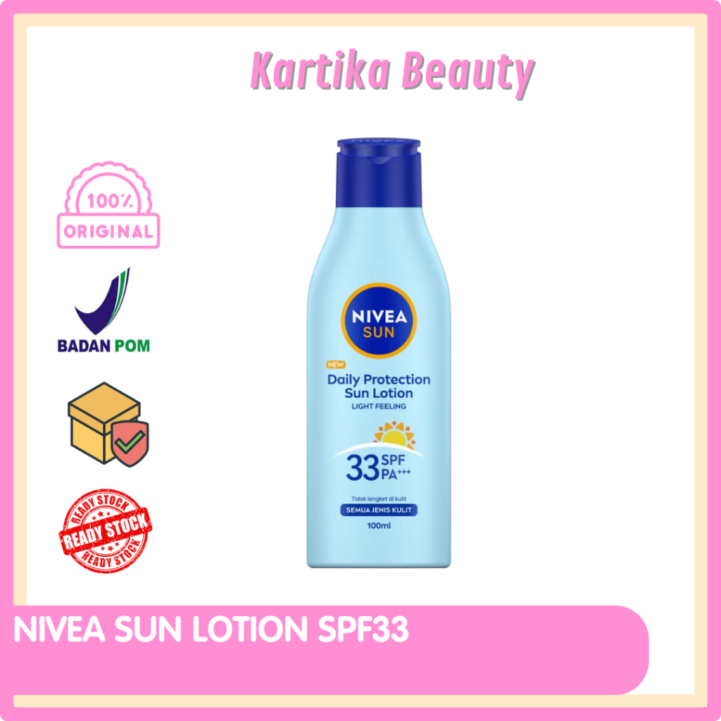 NIVEA SUN LOTION DAILY PROTECTION SPF 33 100 ML - NIVEA BODY LOTION SPF SUNBLOCK NIVEA SUN BLOCK