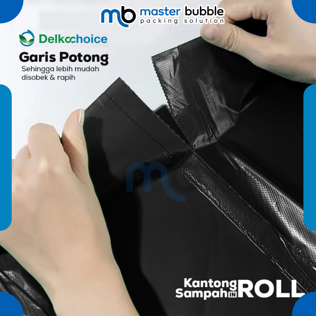 JKL Kantong Kresek Plastik Sampah Roll & Pack Hitam / Trash Bag / Garbage Bags Tebal Delkochoice