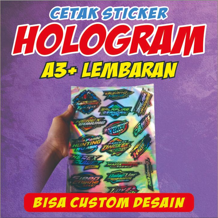 CETAK STIKER HOLOGRAM A3+