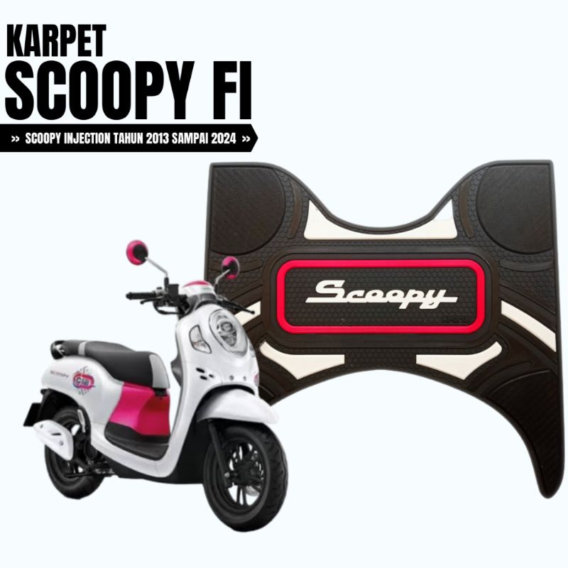 Karpet Motor Scoopy FI Tahun 2013-2024 bahan Karet tebal