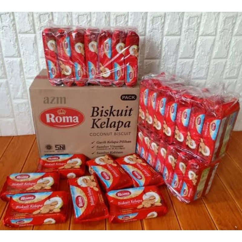 

1 Dus Roma Kelapa ( isi 28 ) / Biskuit Roma kelapa 300 gram 1 karton