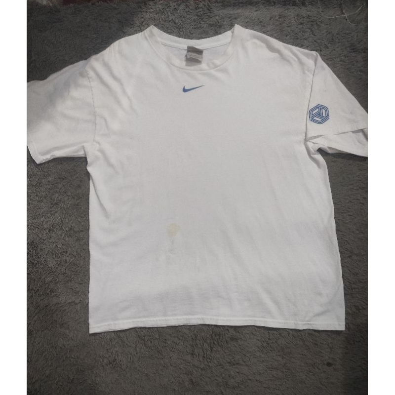 Vintage NIKE Team Center Swoosh Travis Scott Style White T-Shirt Men's Size XL

