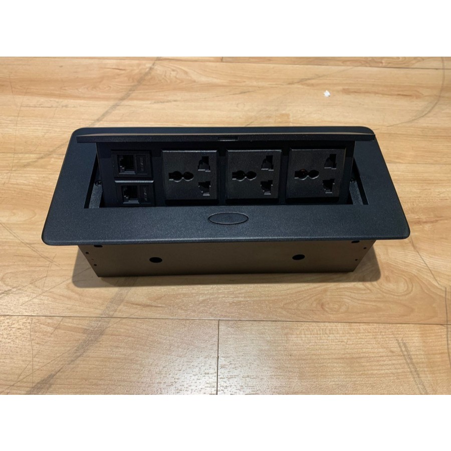 STOP KONTAK MEJA SOFT OPEN 3 POWER 2 LAN CAT6