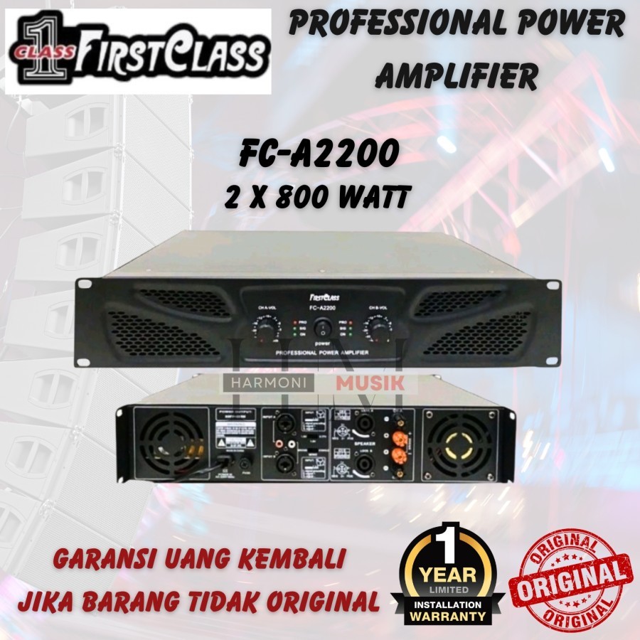 Power Amplifier Firstclass FC A2200 / FIRSTCLASS FCA2200 / FCA 2200