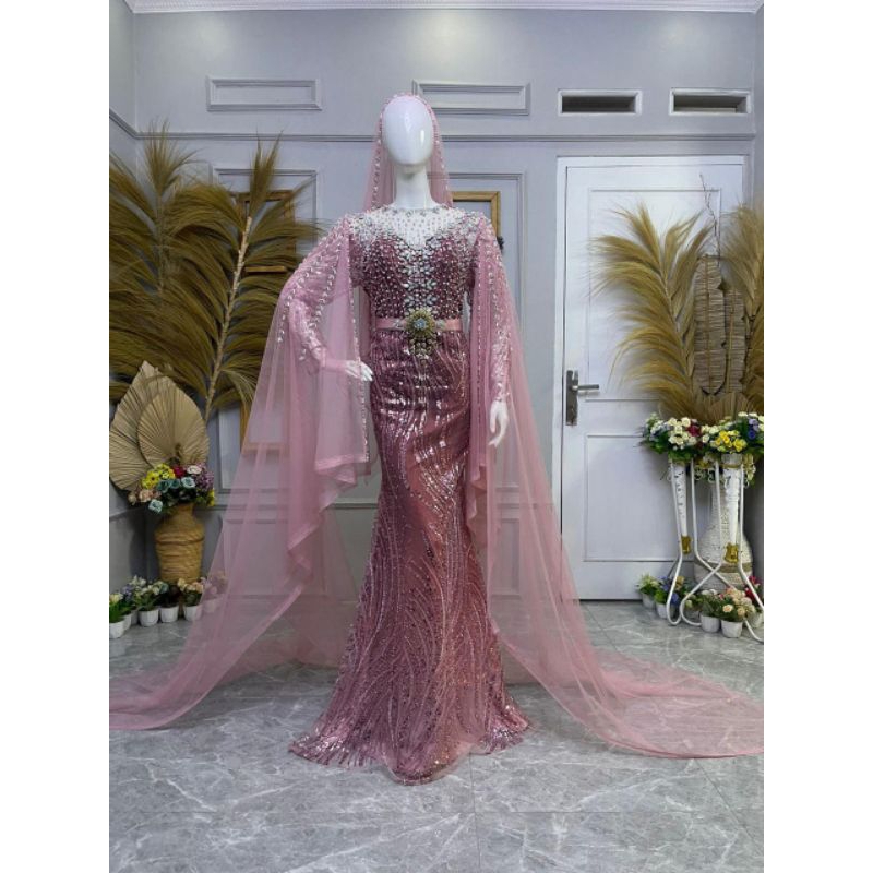 baju pengantin wanita baju pengantin warna rose gold