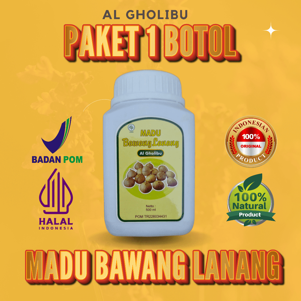 

Madu Bawang Lanang Al Gholibu - Bawang Tunggal Al Gholibu - Herbal Alami - Madu Hipertensi, Promil