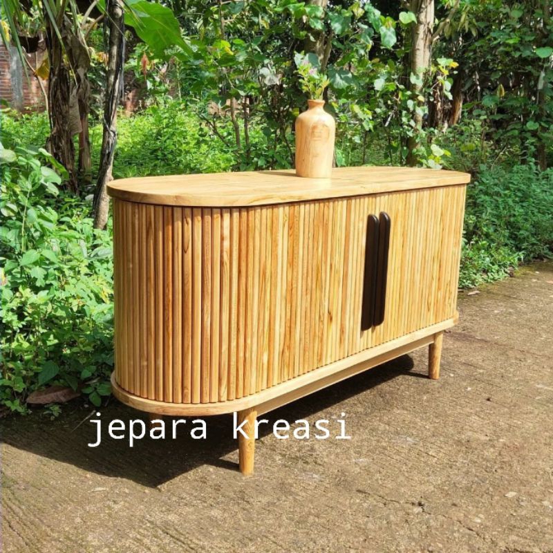 meja tv kayu jati minimalis modern, bufet tv buffet tv minimalis modern kayu jati