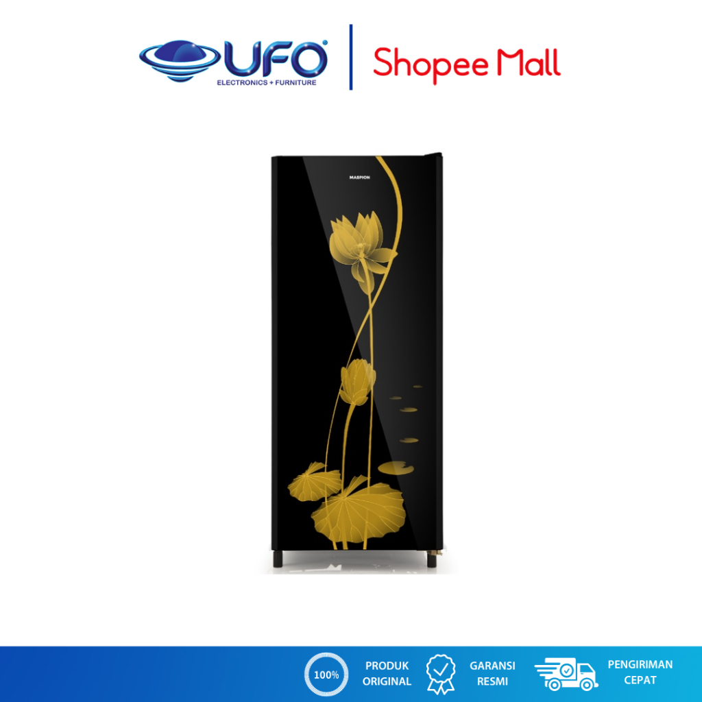Maspion Kulkas 1 Pintu 180L Hitam URG180NTG/BG