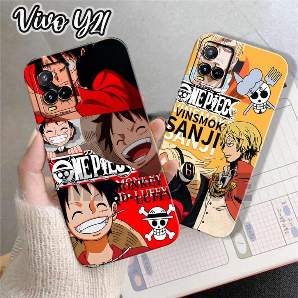 #06MS Softcase Prokamera VIVO Y21/Y21A/Y21S/Y33S/Y33T Motif One Piece Kartun Jepang anime Kekinian A
