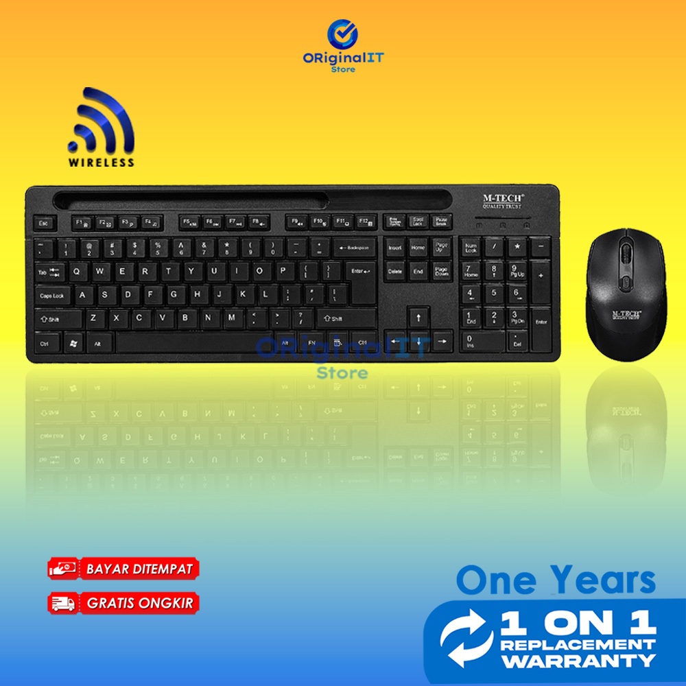 Keyboard Wireless Combo Mouse Keyboard wireless komputer PC Laptop
