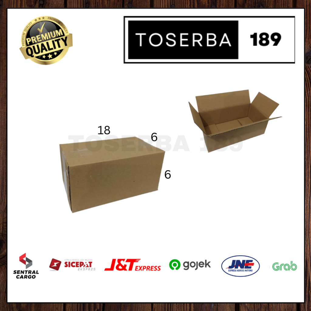 

kotak kardus box packing uk 18x6x6 SHEET POLOS