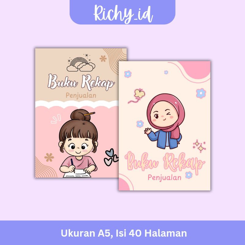 

buku rekap penjualan karakter lucu / buku rekap penjualan / buku rekap penjualan olshop