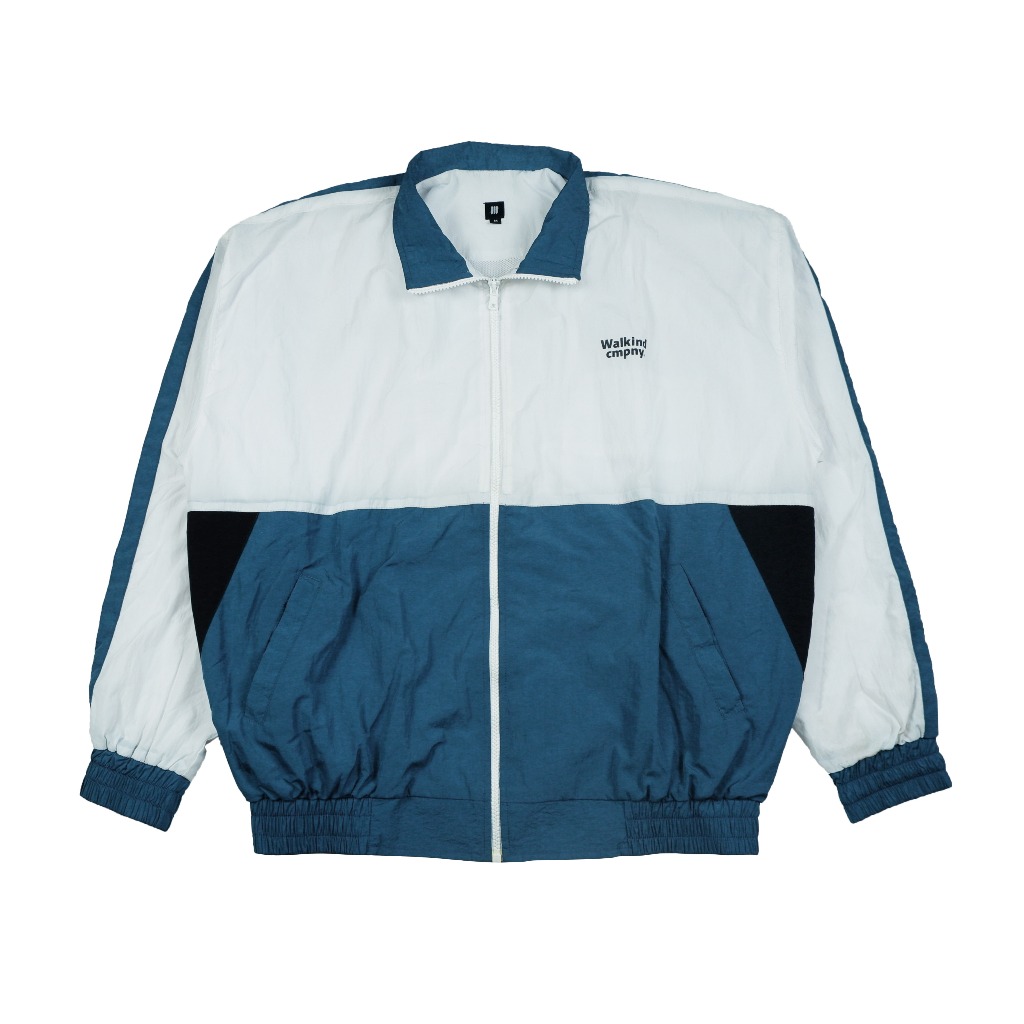 Walkind Jaket Retro Tracktop Crinkle Dusky - Blue (Sablon Berbayang Reject)