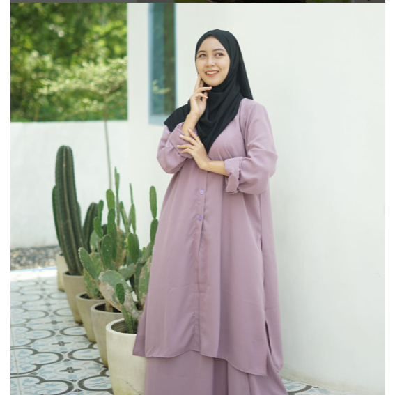 kameela hijab on set tunik rok jumbo