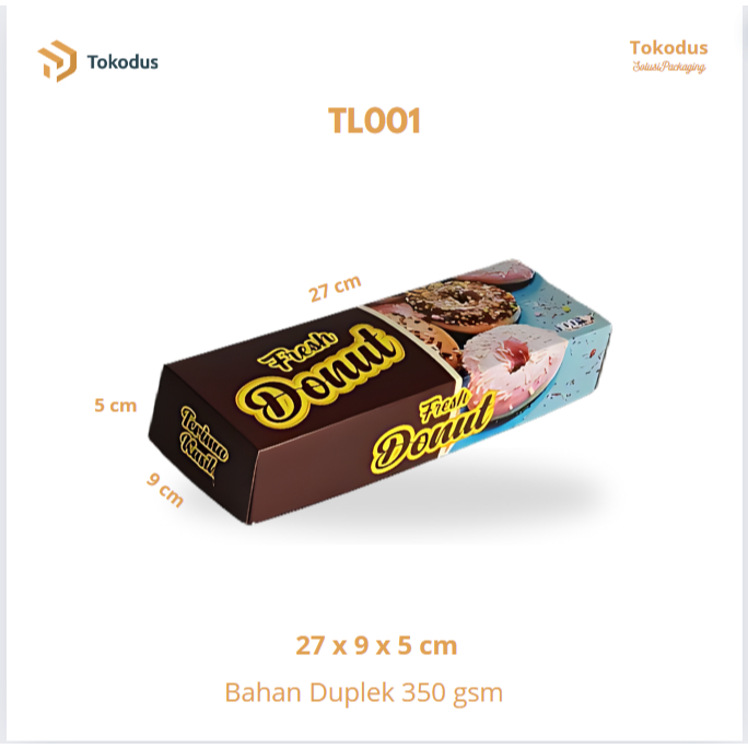 

Box Donut Isi 3 Pcs Uk.27x9x5 cm