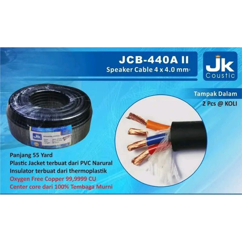 kabel speaker JK coustic 4x4 panjang 5m