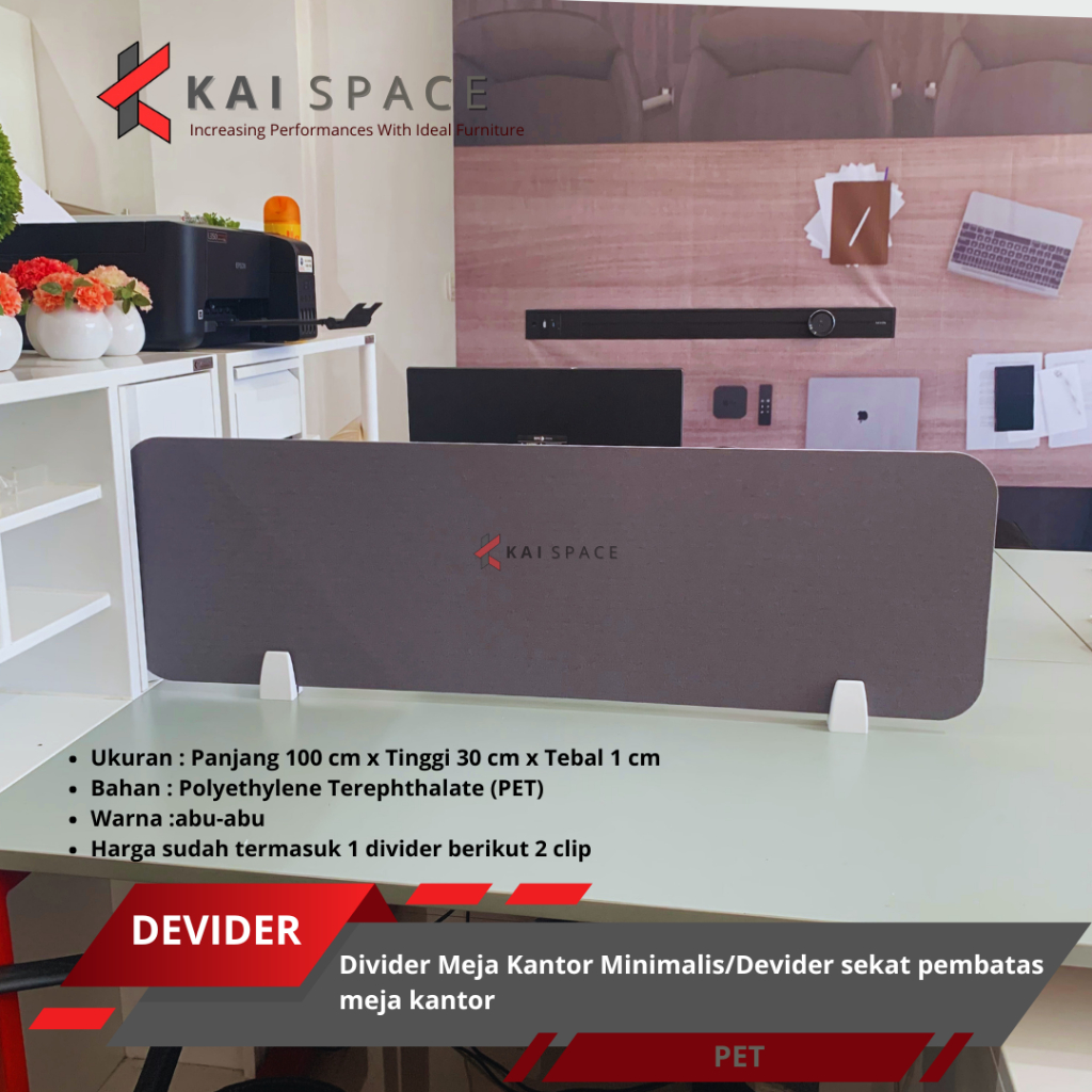 Pembatas Meja Kantor Kerja Minimalis Sekat Meja Table Divider