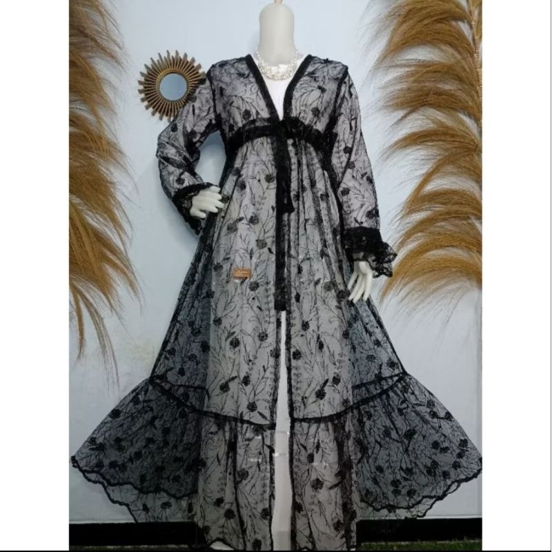 OUTER TILLE Cardigan Long Outer Brokat Tile