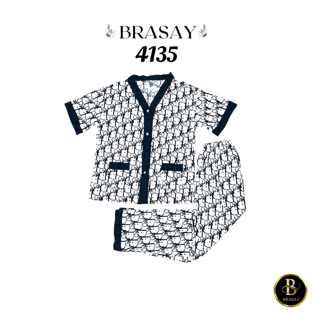 Brasay Piyama Baju Tidur Dewasa Wanita Set Celana Baju Piyama Wanita Import Quality 4135