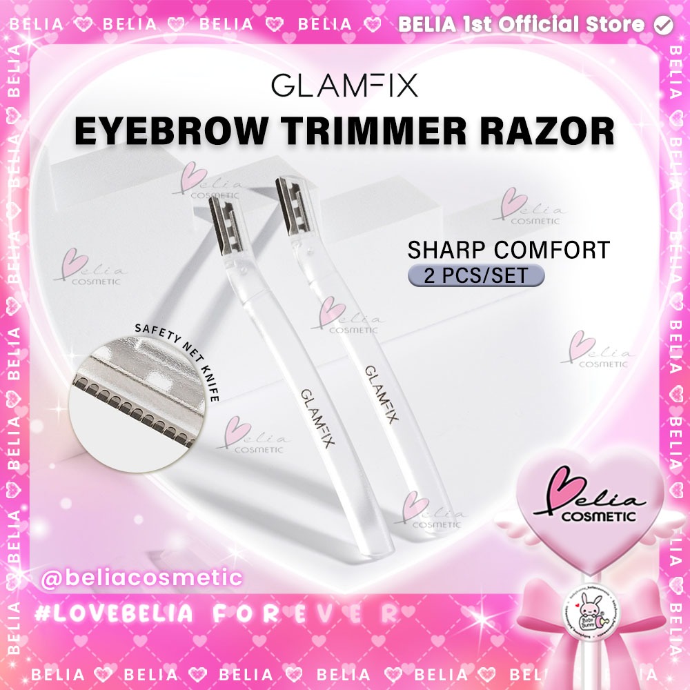 ❤ BELIA ❤ GLAMFIX Eyebrow Trimmer Razor | Isi 2pcs | Pencukur Alis Glam fix