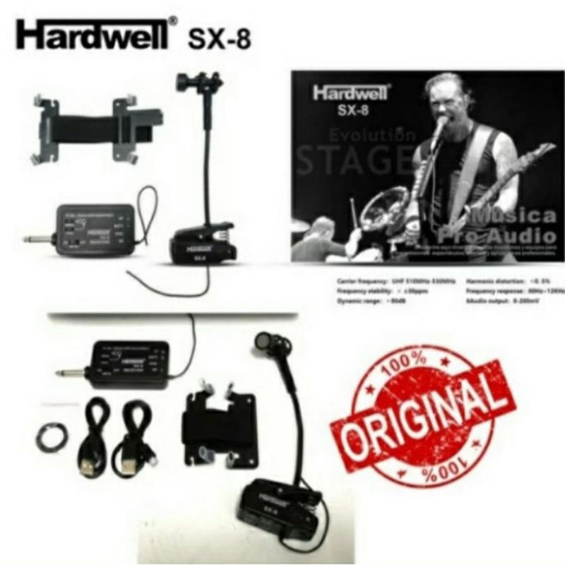 Mic wireless saxophone HARDWELL SX 8 original mic instrument