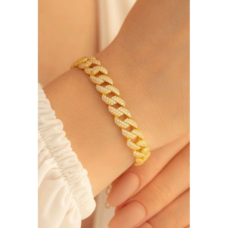 GELANG RANTAI SISIK NAGA TITANIUM UNISEX PERHIASAN VIRAL