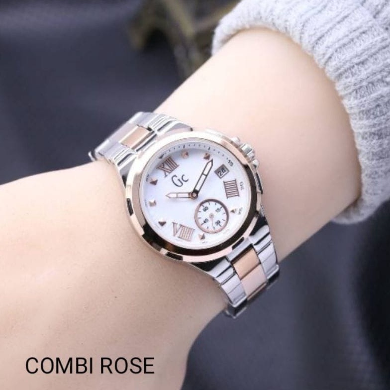 KODE Y4S4 Jam Tangan Wanita Cewek GC Guess Collection Chrono OFF 3 Jarum