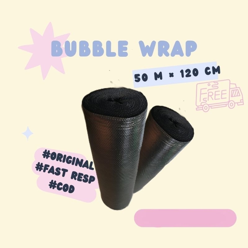 

BUBBLE WRAP 50 m × 120 cm | 30 cm × 50 m / hitam